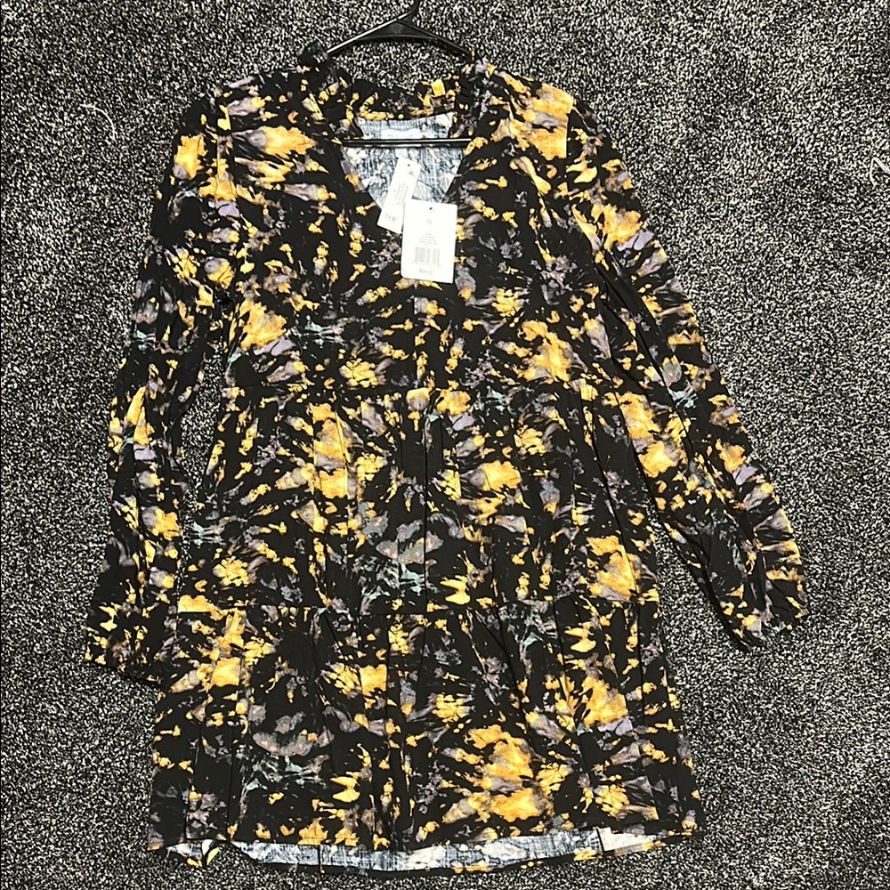 Floral Black and Yellow Women's Jacket